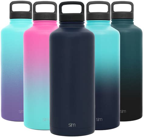 Simple Modern 84 Ounce Summit Water Bottle - Large Stainless Steel Half Gallon Flask +2 Lids ...