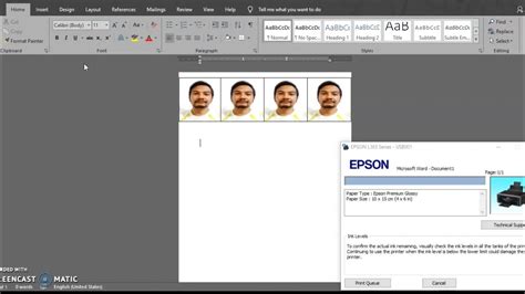 How to Print 1x1 2x2 ID Photo Picture Using Microsoft Word | How to Print Passport ID's - YouTube