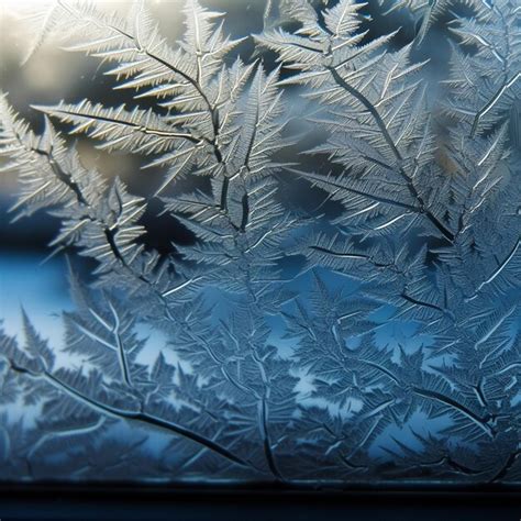 Premium AI Image | Frost on a window in the morning