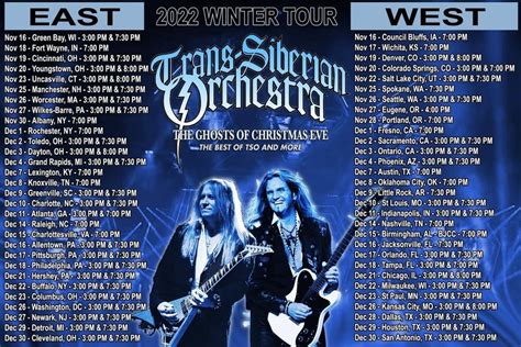 TRANS-SIBERIAN ORCHESTRA The Ghosts of Christmas Eve: The Best of TSO & more, December 28 2022 ...