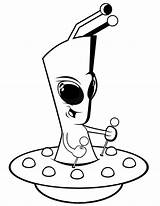Trippy Alien Coloring Pages For Adults sketch template