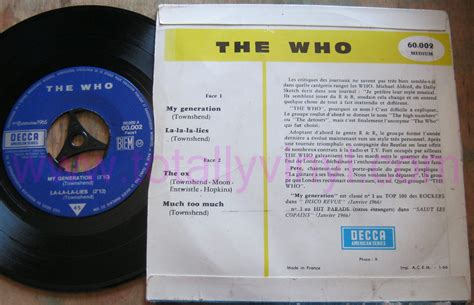 Totally Vinyl Records || Who, The - My generation 7 inch EP