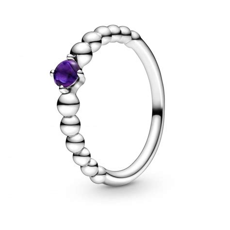 Pandora February Birthstone Beaded Ring 198867C03 | Francis & Gaye ...