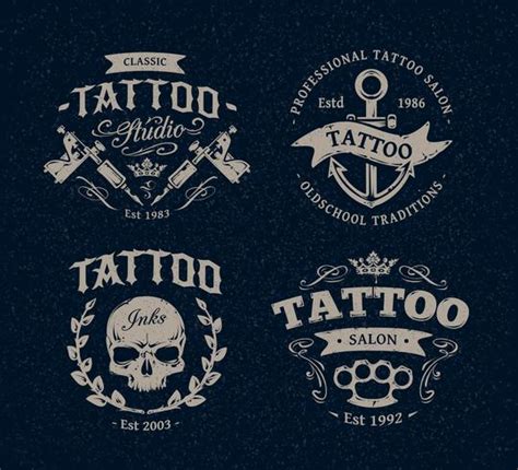 Tattoo Studio Emblems 284189 Vector Art at Vecteezy