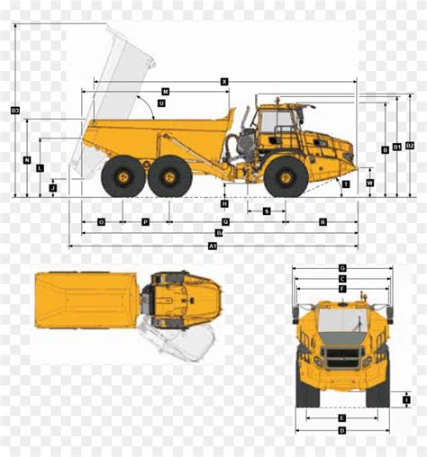 Download Bell B25e Articulated Truck Dimensions Clipart Png Download ...