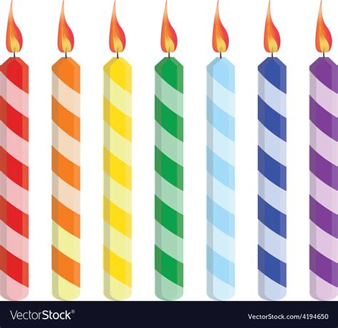 Birthday candles Royalty Free Vector Image - VectorStock