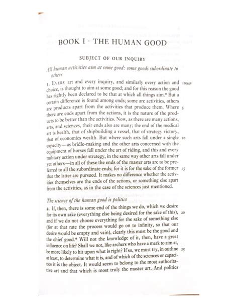 BOOK I THE Human GOOD - N/A - Studocu