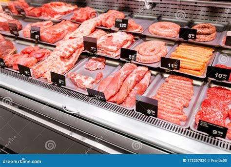 Meat At Display At The Butchery. Royalty-Free Stock Photo ...