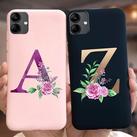 For Samsung Galaxy A04e Case Cute Couple Letters Cover Soft Silicone Phone Case For Samsung A04s ...