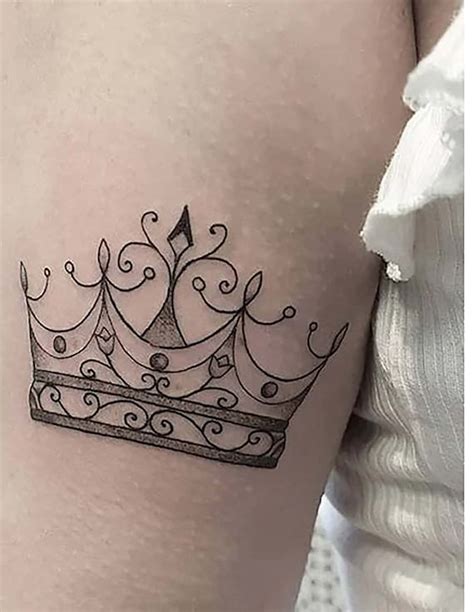 Queen Crown Temporary Tattoo Powerful Symbolism Temporary | Etsy