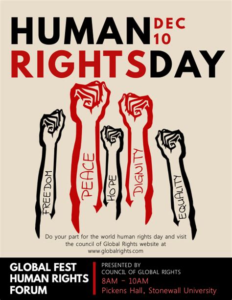 Modern Human Rights Propaganda Poster Template | PosterMyWall