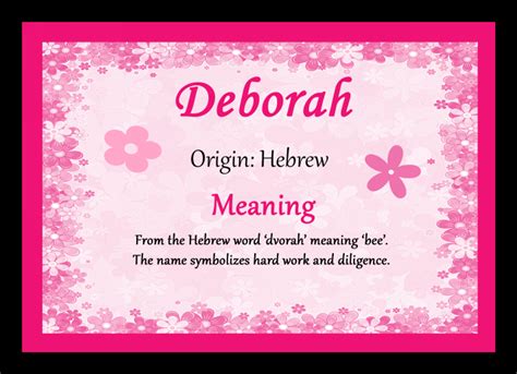 Deborah Personalised Name Meaning Mousemat - The Card Zoo