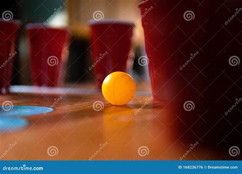 Party with Red Solo Cups and Ping Pong Ball Stock Photo - Image of ball, solo: 168236776