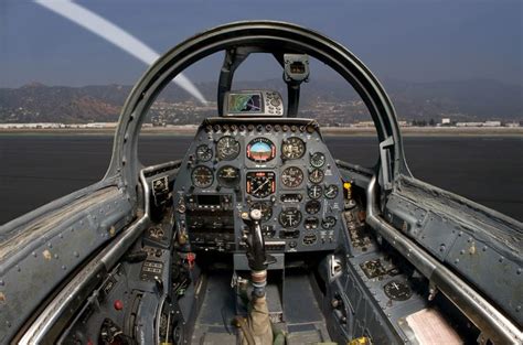 Cockpit view of this vintage F-86 created at Chino Planes of Fame at Chino. CA