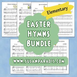 The Strife is O'er - an Easy Easter Hymn - Susan Paradis Piano Teaching Resources