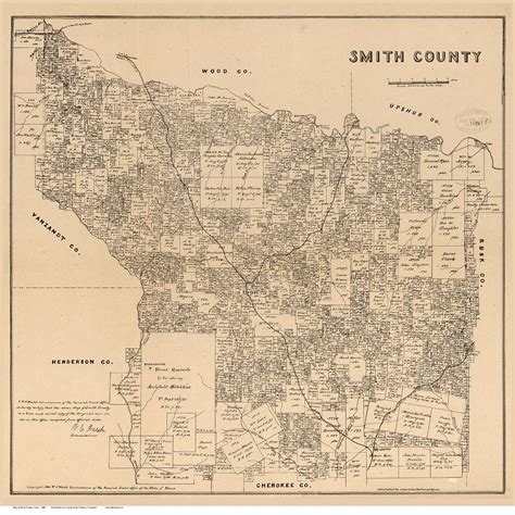 Smith County Texas 1880 - Old Map Reprint - OLD MAPS