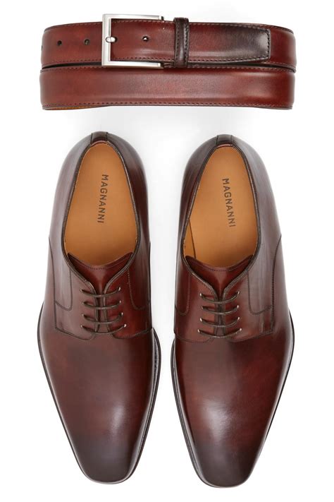 Magnanni Leather 'colo' Plain Toe Derby in Mid Brown (Brown) for Men - Lyst