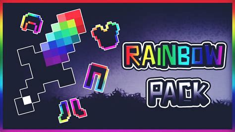 MINECRAFT PVP TEXTURE PACK - RAINBOW PACK (FPS) - YouTube