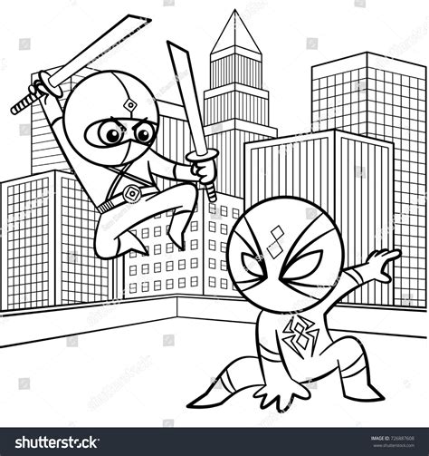 10,593 Ninja Coloring Images, Stock Photos & Vectors | Shutterstock