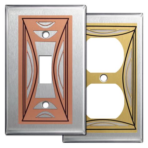 Milano Modern Wall Plate Covers in Stainless Steel - Kyle Design