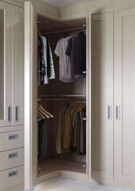 Make the most of the corner space with this angled double hanging rail. | Corner wardrobe ...