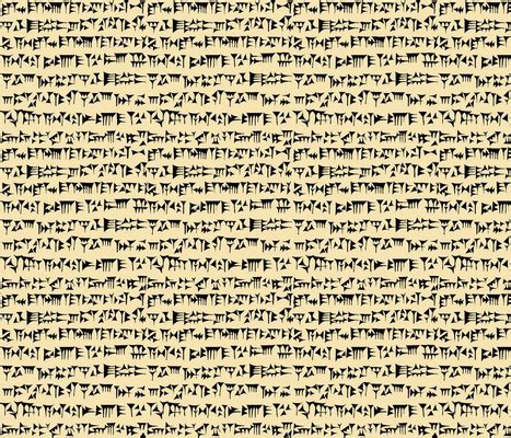 Babylonian Writing - 28 designs by thinlinetextiles