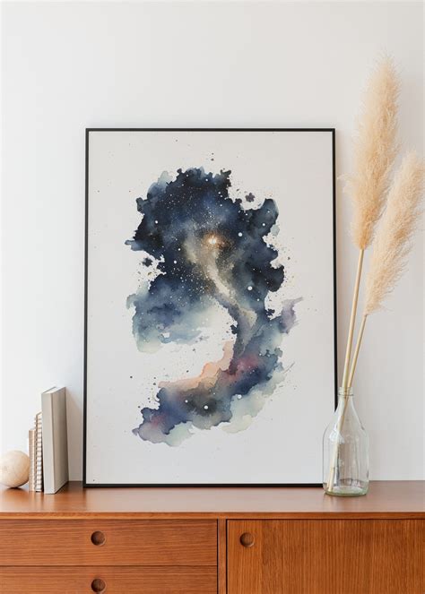 Milky Way Digital Art Printable Galaxy Wall Art Airbnb Wall Decor ...