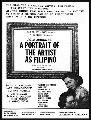 Nick Joaquin's A PORTRAIT OF AN ARTIST AS FILIPINO (1964/65) Parental Guidance