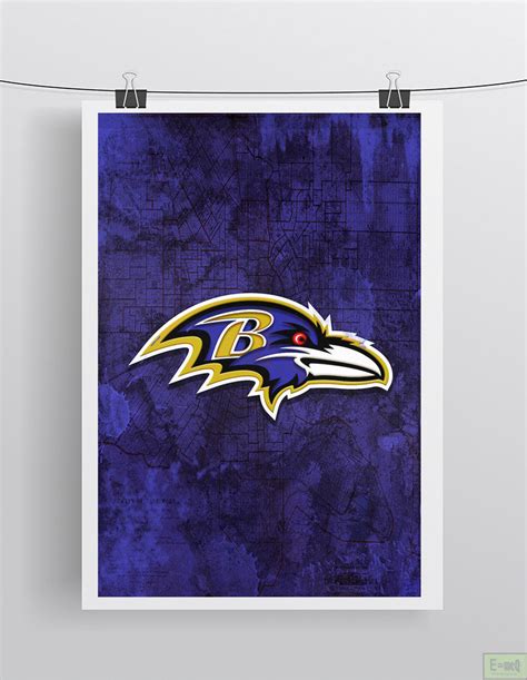 Baltimore Ravens Football Poster, Baltimore Ravens Art, Baltimore Rave ...