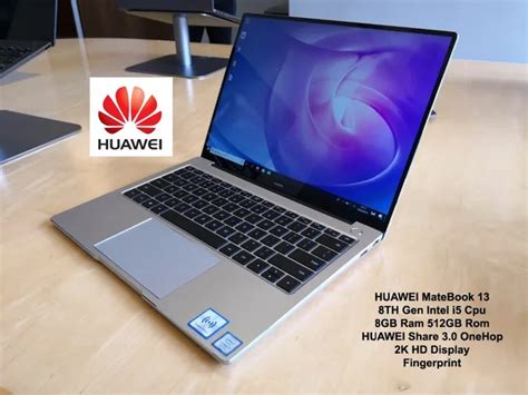 2019 New HUAWEI MateBook 13 Inch Laptop Notebook PC With 8th Generation ...