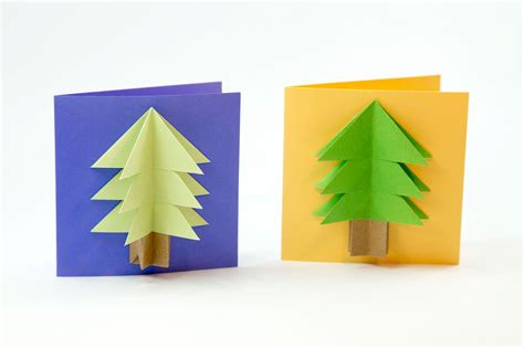 Easy Origami Christmas Tree Card Tutorial