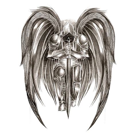 angelwarrior (1).jpg (1200×1200) | Tatuagem de anjo guerreiro, Tatuagem ...