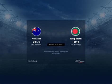 Australia vs Bangladesh live score over Match 26 ODI 26 30 updates | Cricket News