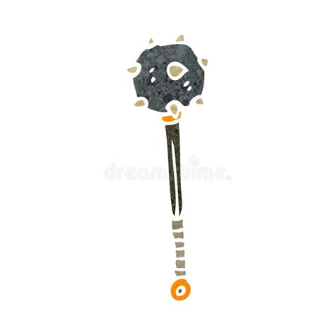 Retro Cartoon Medieval Mace Stock Vector - Illustration of drawing ...