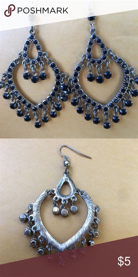 Vintage style black crystal chandelier earrings | Crystal chandelier earrings, Chandelier ...