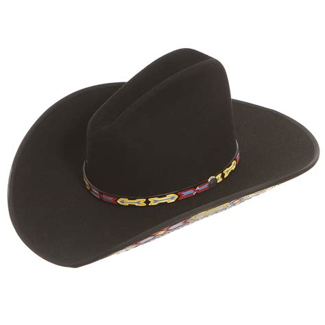 Charlie 1 Horse Aztec Black Felt Hat - Charlie 1 Horse - Felt - Cowboy Hats