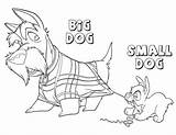 Big And Small Coloring Page To Download Print  sketch template