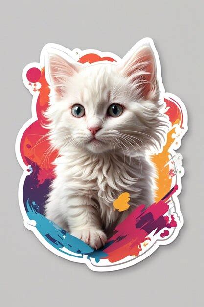 Premium Photo | Cute baby Cat Sticker