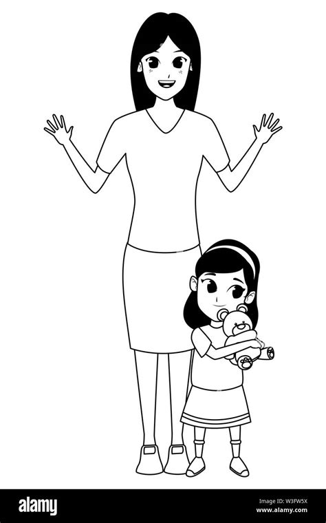 Mother Cartoon Images Black And White ~ Clipart Panda | Enterisise