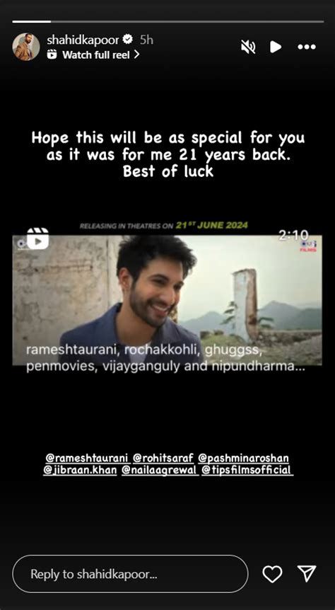 Shahid Kapoor extends best wishes to Ishq Vishk Rebound cast