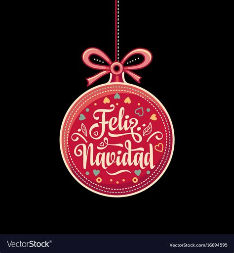 Feliz navidad greeting card in spain Royalty Free Vector