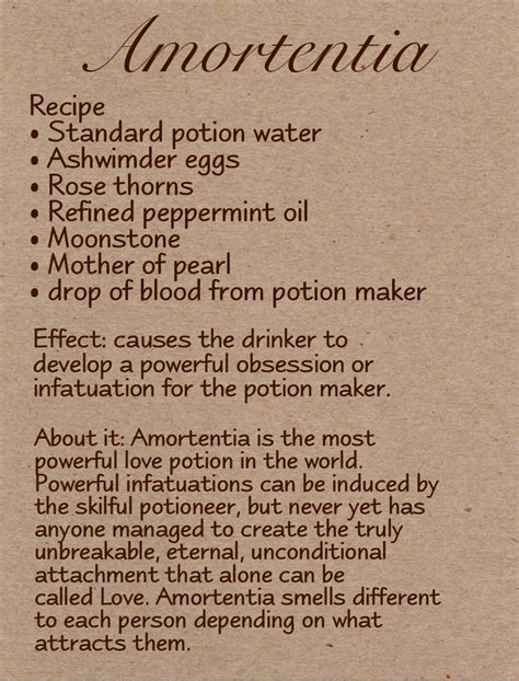 Amortentia recipe💗 | Potions recipes, Harry potter potions, Harry potter spell book