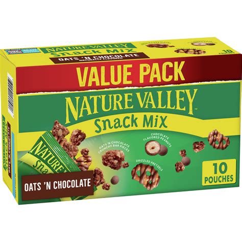 Nature Valley Snack Mix, Oats 'N Chocolate, 10 Count - Walmart.com - Walmart.com