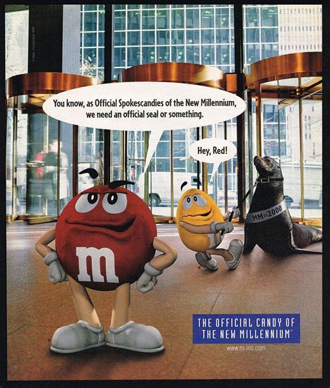 1998 M&M's Official Seal New Millennium Candy Magazine Print Ad | Print ...