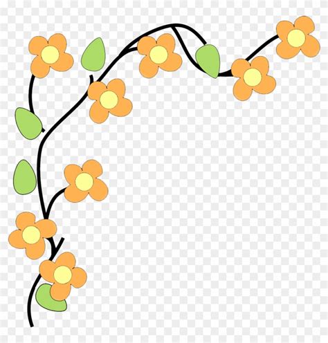 Flower Border Free Printable Clip - Flower Clipart Border Transparent ...