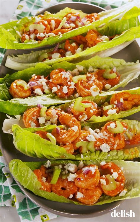 Forget Wings—It's All About Buffalo Shrimp Lettuce Wraps | Recipe | Lettuce wrap recipes, Shrimp ...