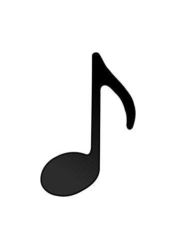 Eighth Note with stem facing up vector image | Free SVG | Eighth note, Music note tattoo, Small ...