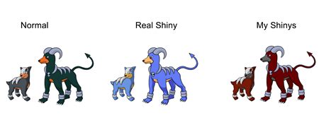 Shiny Houndour and Houndoom Fix by Wildcat1999 on DeviantArt