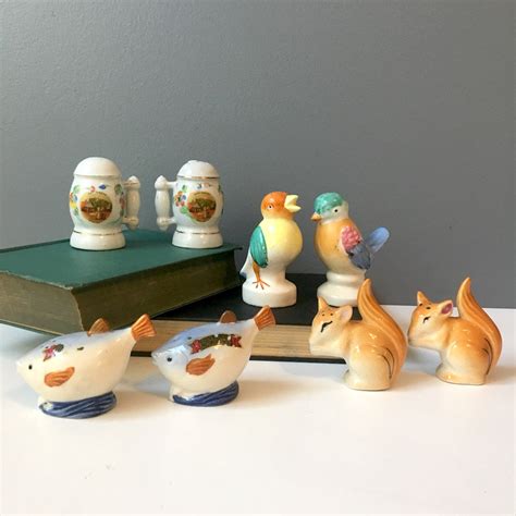 Novelty salt and pepper shakers made in Occupied Japan - 1940s vintage | NextStage Vintage