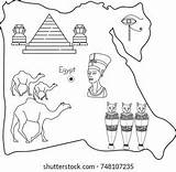 Egypt Map Printable Drawing Coloring Pages Kids Color Country Middle  sketch template
